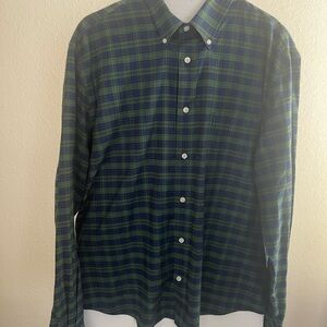 Ralph Lauren Green and Blue Plaid Casual Shirt sku 017